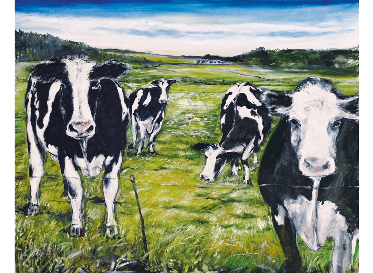 Kühe / 2019 / Öl auf Leinwand / 100 x 120 cm                                        